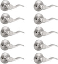 10 Pack Brushed Nickel Stainless Steel Non-Locking Levers T51993