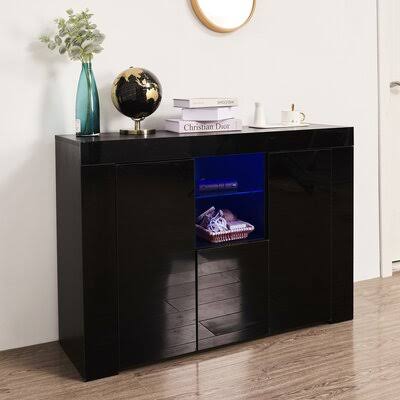 Black 2 Door Accent Cabinet Z2236