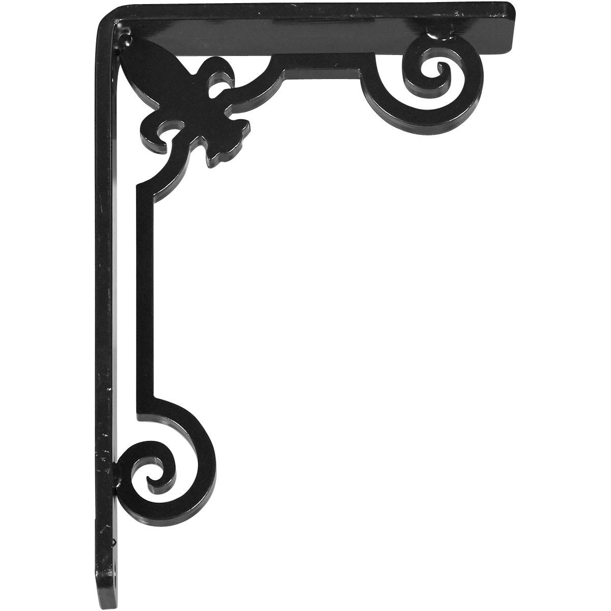 Wrought Iron Bracket Antiqued Silver Q1138