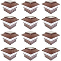 12 Pack Brown Solar LED Post Cap Light A92557