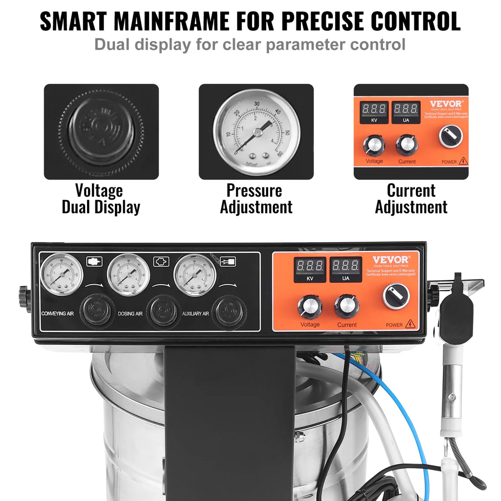 50L Powder Coating System 40 W 100KV Electrostatic Powder Hopper T76187