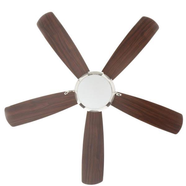 Polished Nickel American Walnut 52x22 Ceiling Fan with Light T853421