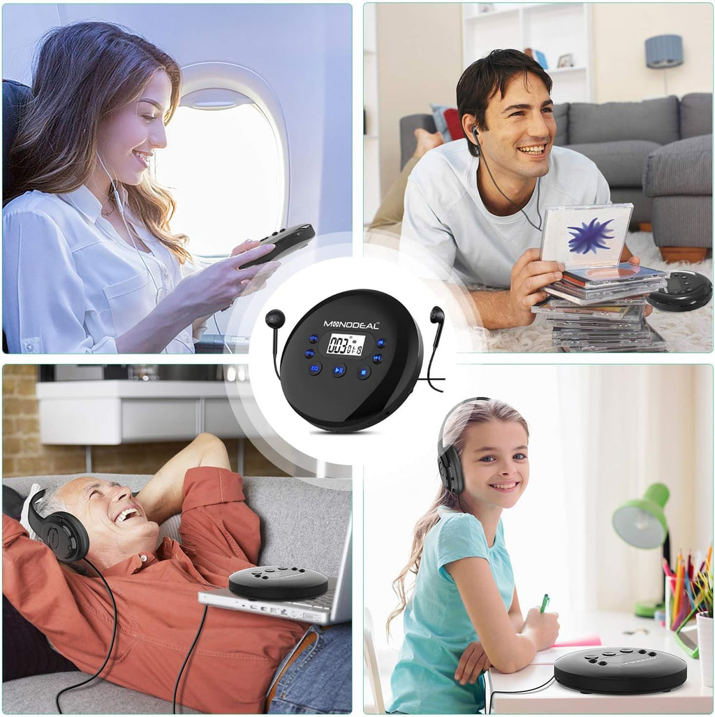 Portable CD Player with Headphones, Anti-Skip, Pack of 2 Z36396