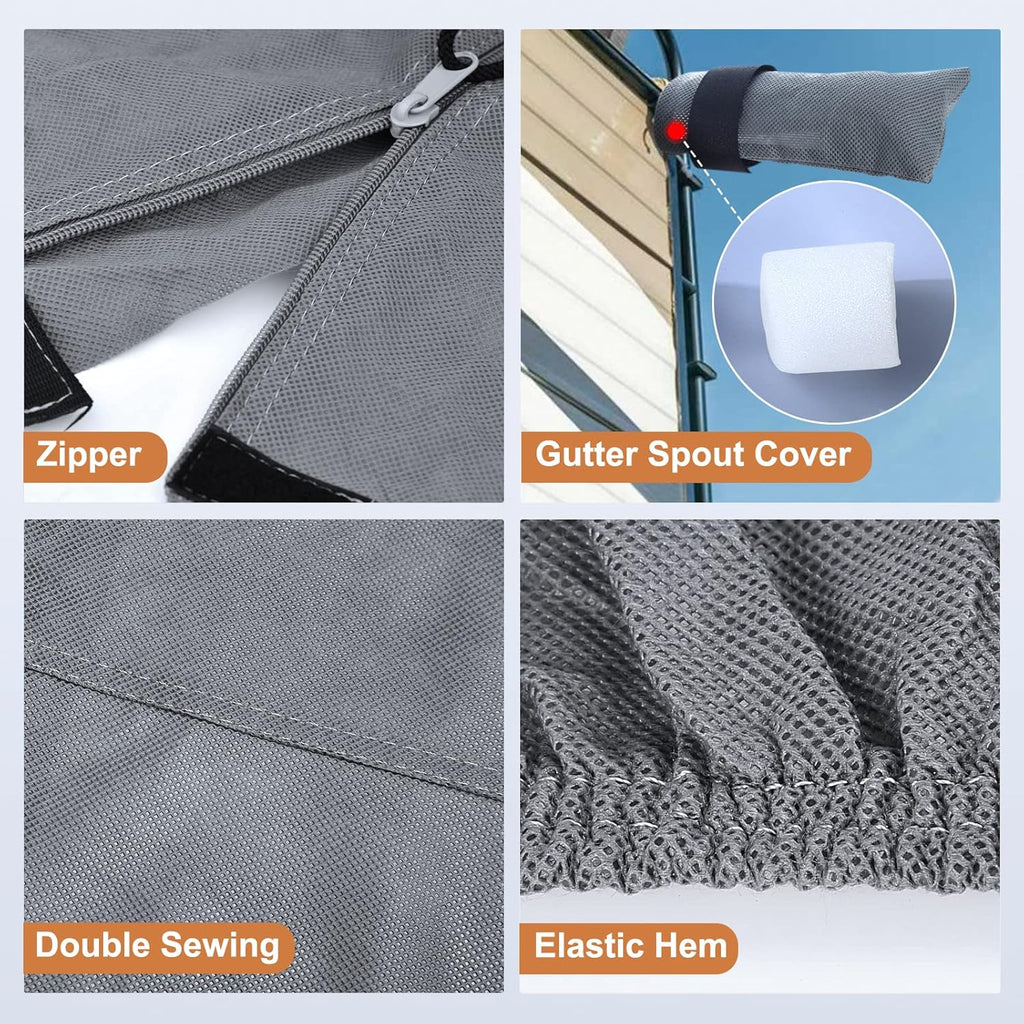 Heavy Duty 5 Layers RV Cover for 26'1 - 28' Motorhome with Gutter Spout Covers N9010