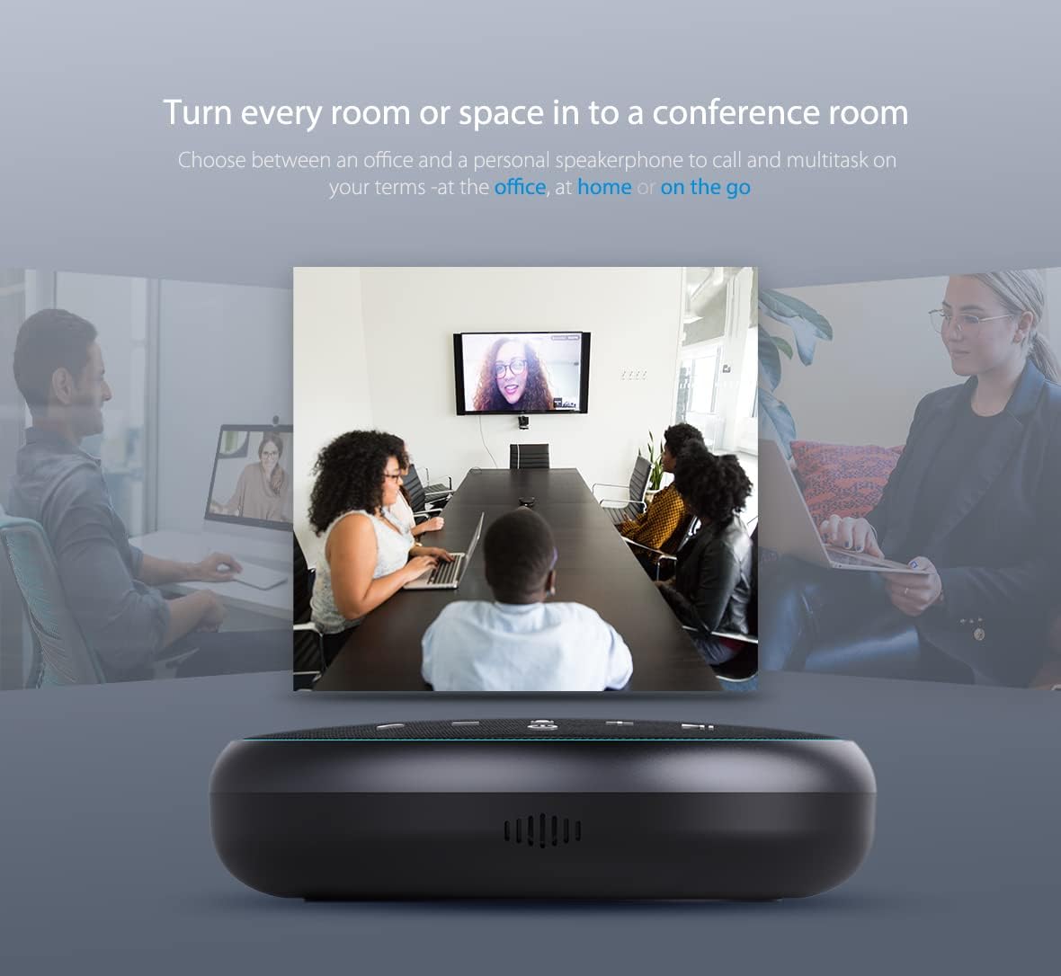 Bluetooth Conference Speaker with USB-C and Aux Cables J2135