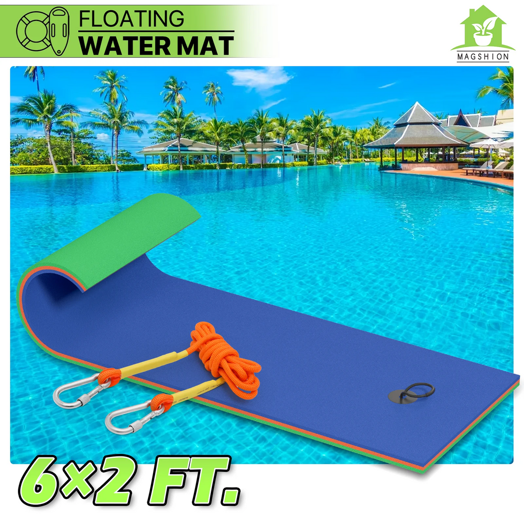 Blue 3-Layer XPE Foam Floating Water Mat C1481