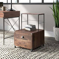 1-Drawer Mobile Vertical Filing Cabinet Sand G193058