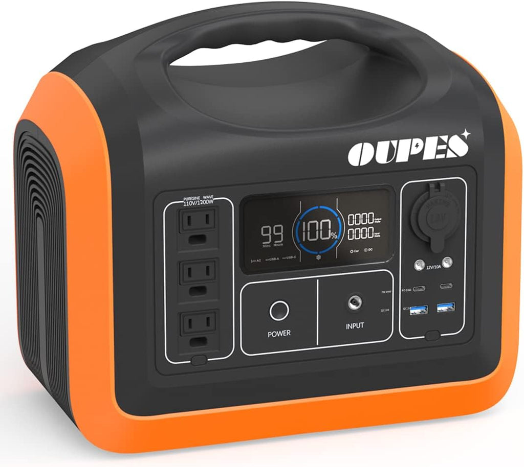 1200W 992Wh Portable Power Station LiFePO4 Battery with 2 X100W Solar Panel P55112