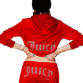 Velour 2-Piece Hoodie Tracksuit Set D835