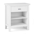White Solid Wood Bedside Table V134
