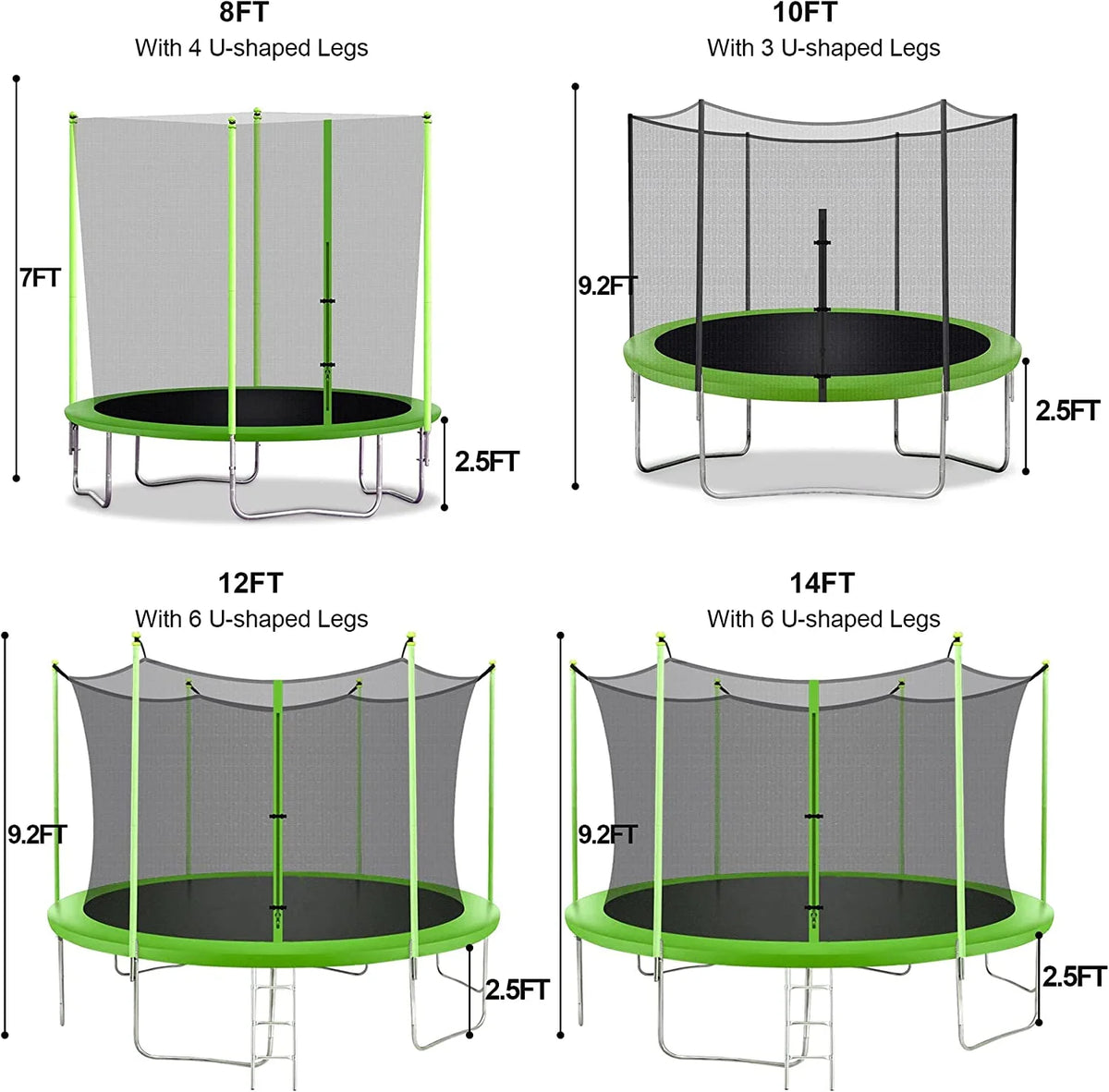 Rectangle Trampoline with Enclosure Net R277