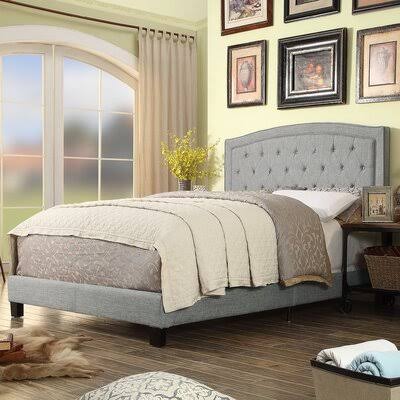 Gray Upholstered Standard Bed L888