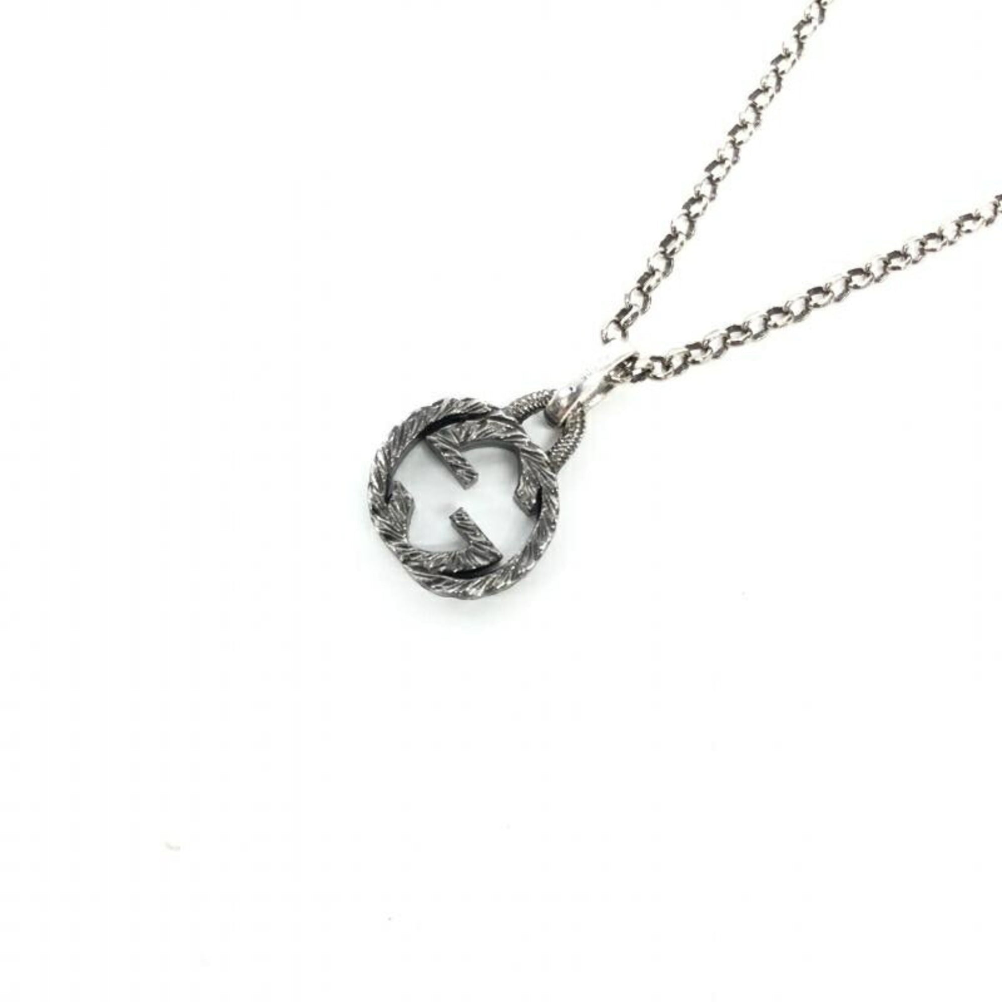 Silver Interlocking G Necklace W384581