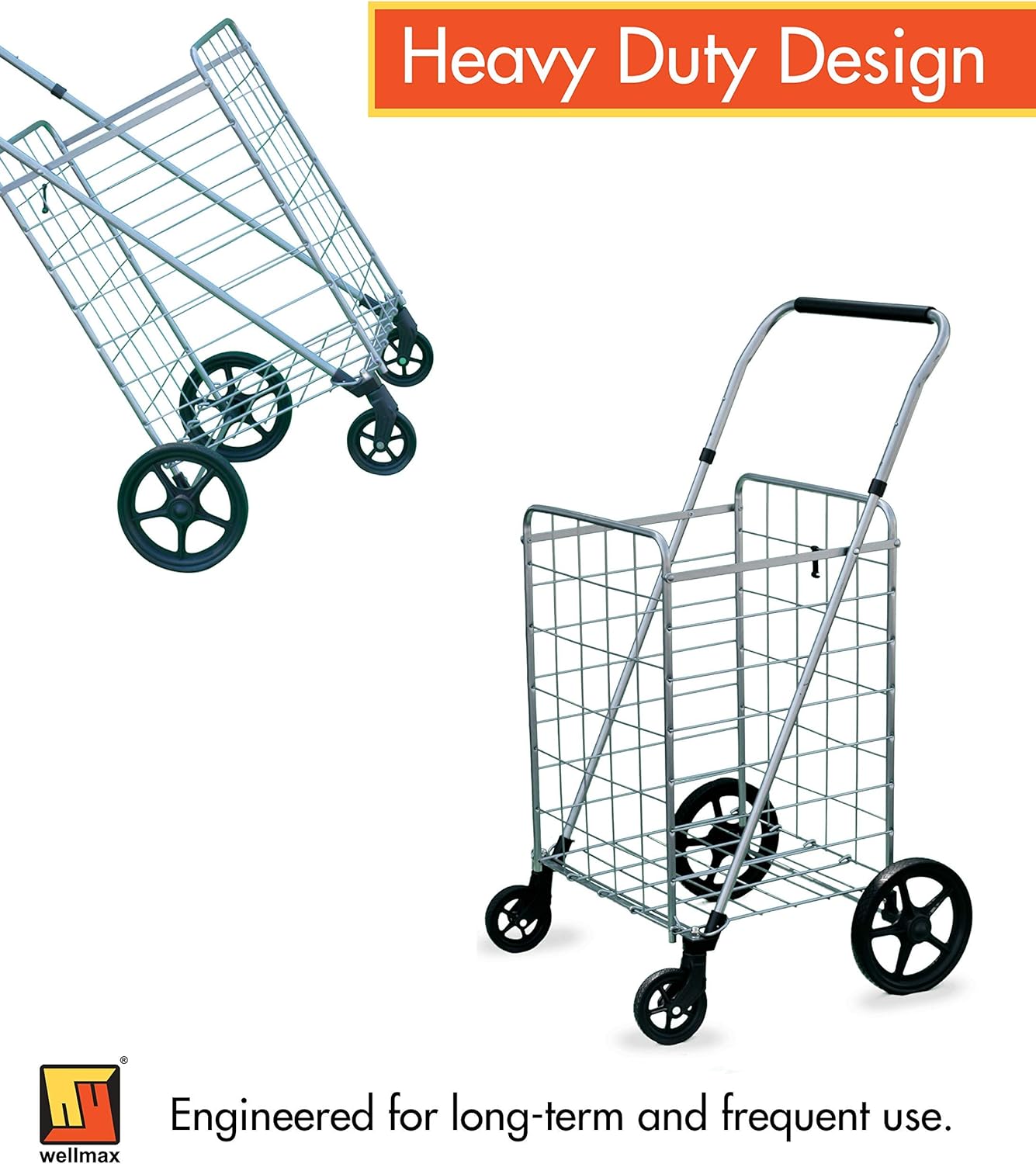 Foldable Utility Cart with Swivel Wheels E46813