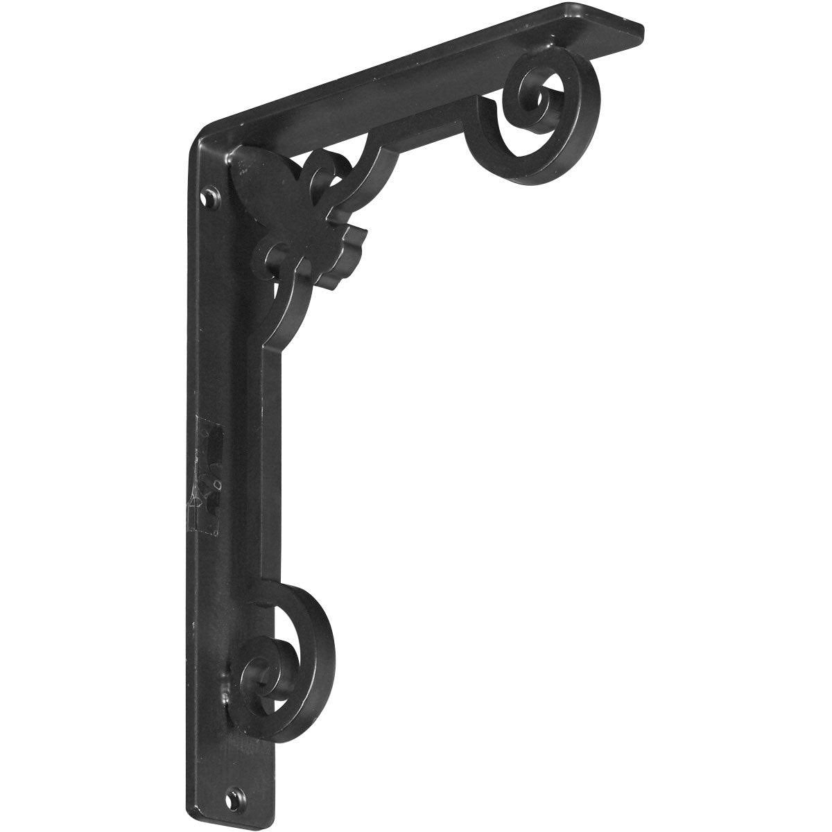 Wrought Iron Bracket Antiqued Silver Q1138