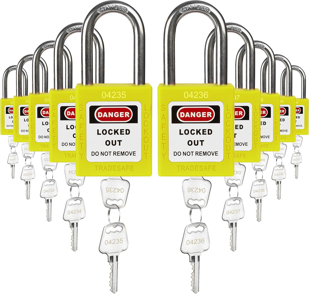 Red Lockout Tagout Padlocks, Pack of 2 T836