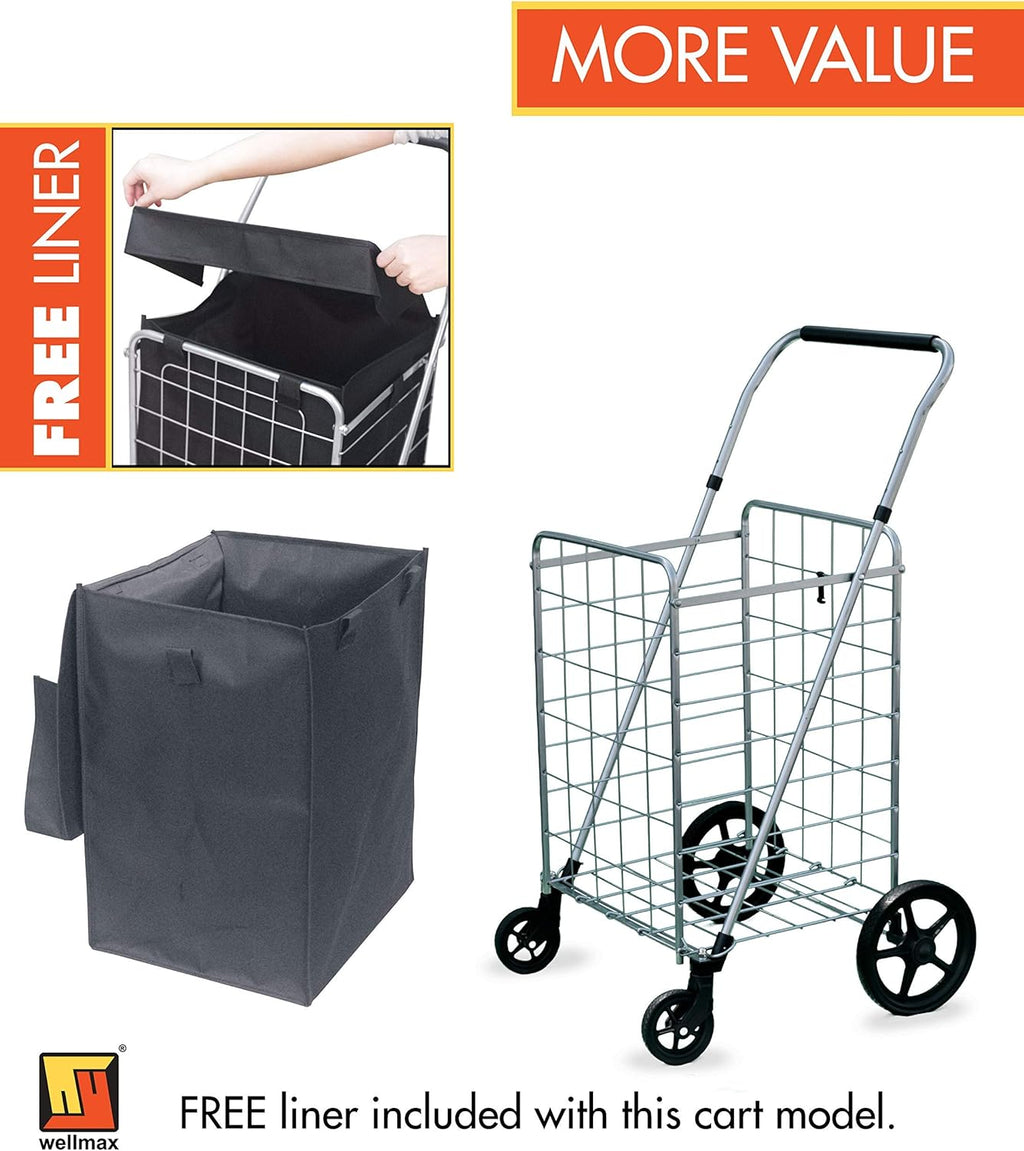 Foldable Utility Cart with Swivel Wheels E46813