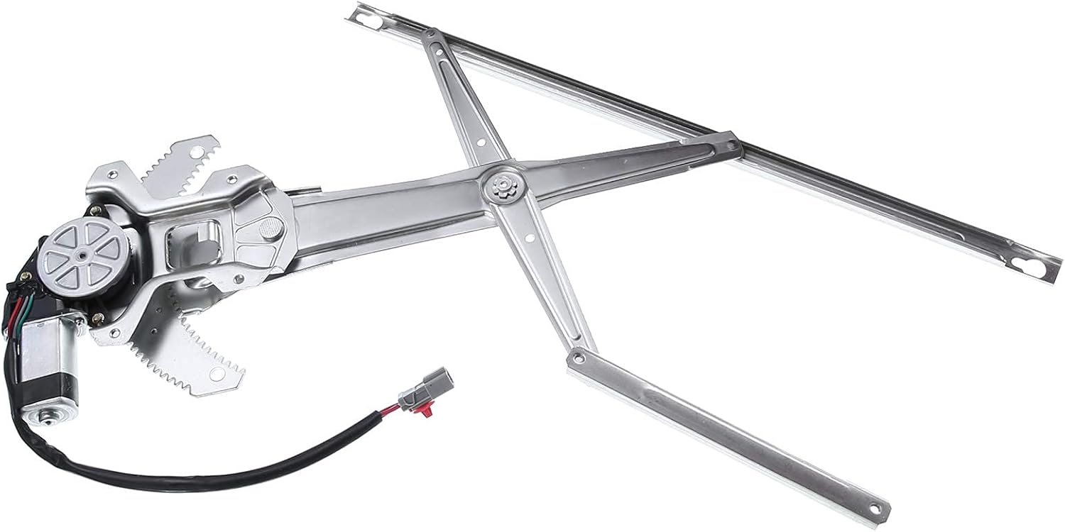 Front Left Driver Side Power Window Regulator with Motor for 1997-2001 Honda CR-V (4 Pins Plug) Pack of 2 D811793