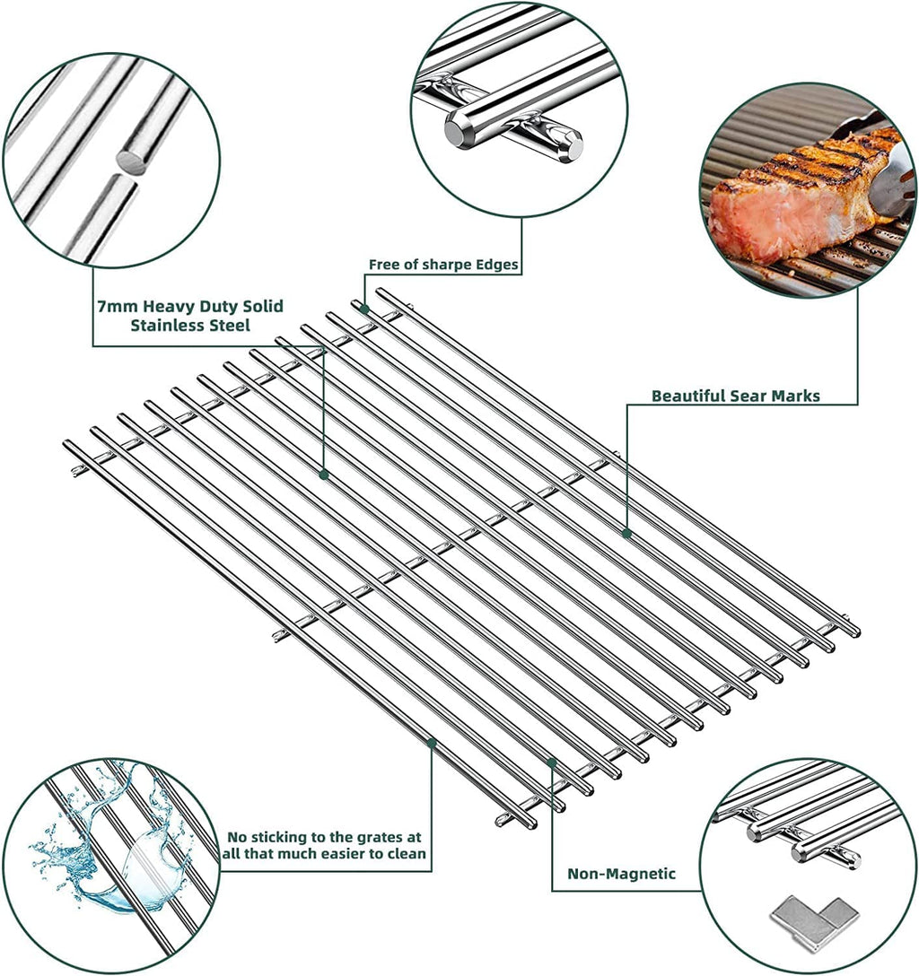 Porcelain-Enameled Cooking Grid Grates Replacement for Charbroil 3 Burner Z66342
