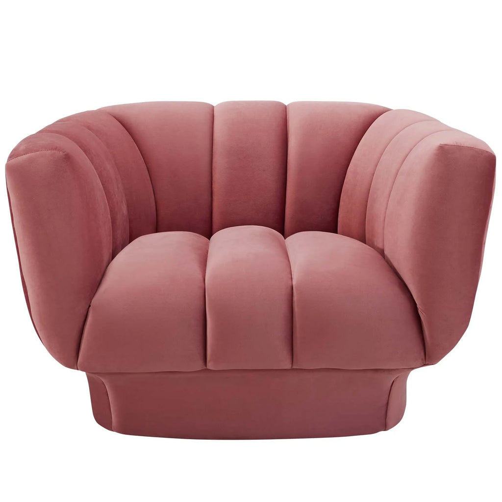 Pink Velvet Accent Side Chair Z879230