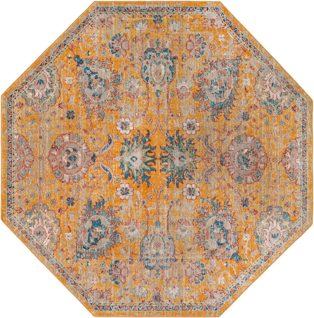 Yellow Octagon Rug H316341