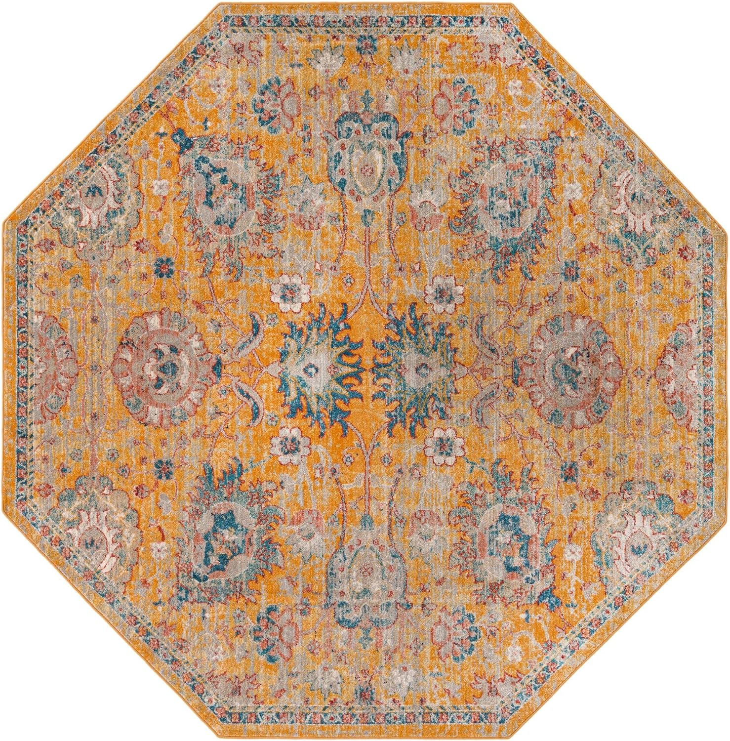 Yellow Octagon Rug H316341