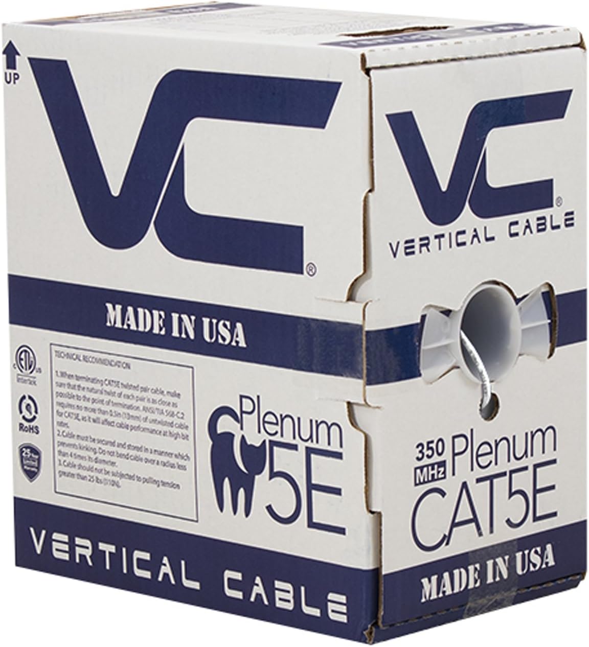 Bulk Ethernet Cable, 1000ft, Blue E9897