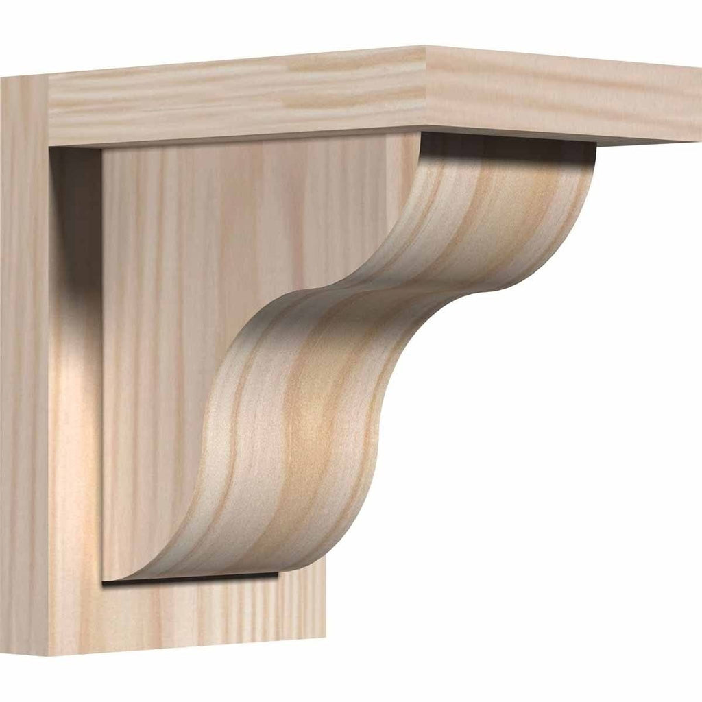 Carmel Smooth Corbel with Backplate, Douglas Fir C207