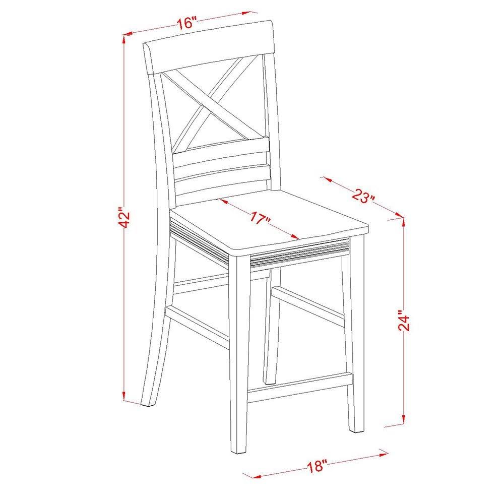 Buttermilk and Cherry Counter Height Stools, Set of 2 J278
