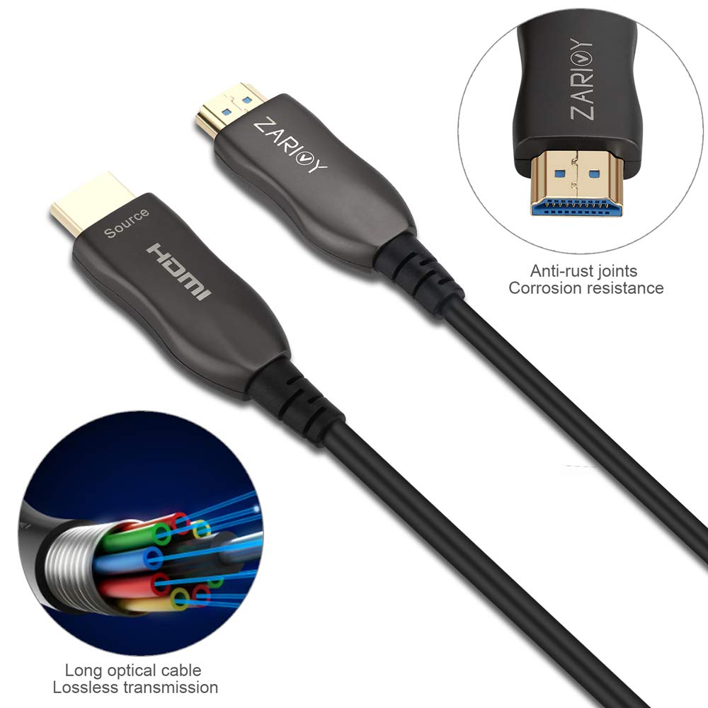 Fiber Optic HDMI Cable 33FT 4K 60Hz HDMI2.0 18Gbps Pack of 2 S947