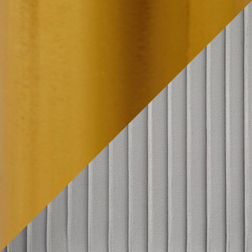Silver Velvet and Gold Steel Pleated Bench U8512