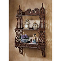 Chinese Chippendale-style Hardwood Curio Shelves S4578