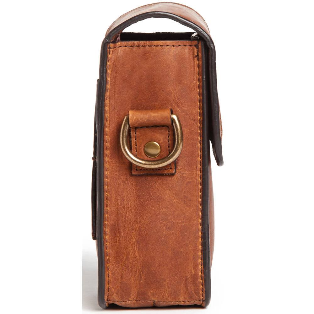 Antique Cognac Camera Case & Crossbody P548040