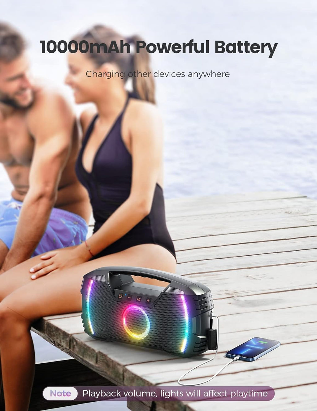 Portable Bluetooth Speaker with IPX5 Waterproof Y37449