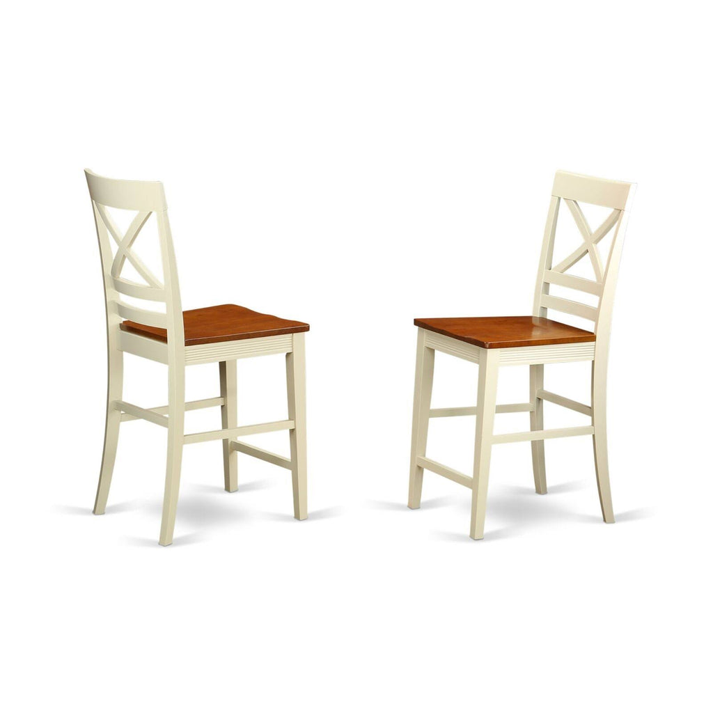 Buttermilk and Cherry Counter Height Stools, Set of 2 J278