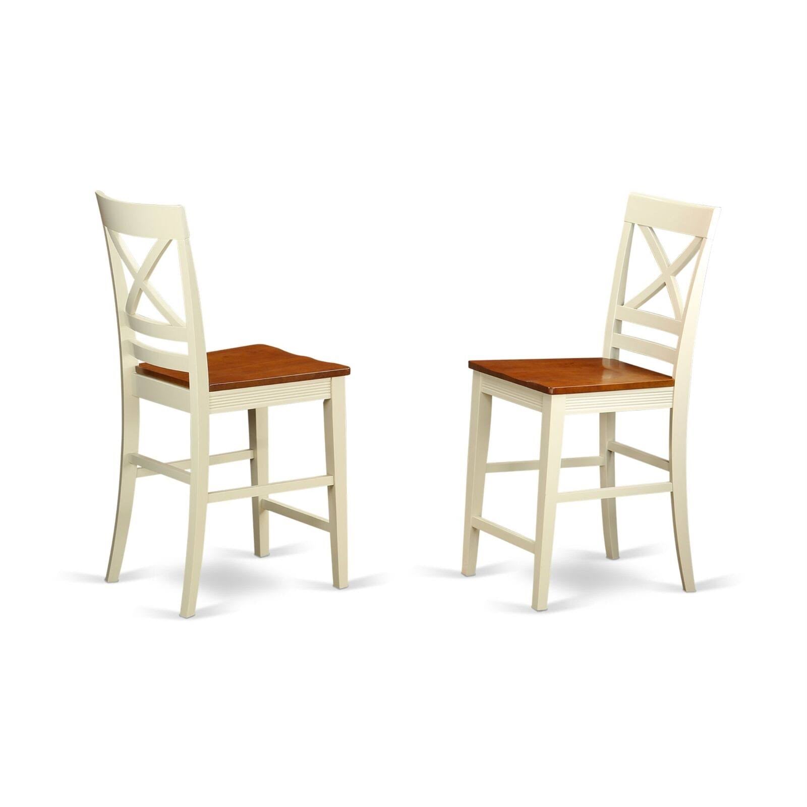 Buttermilk and Cherry Counter Height Stools, Set of 2 J278