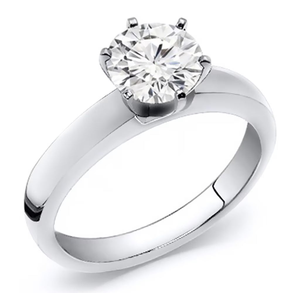 Platinum Diamond Solitaire Ring 0.65 cttw. Size 12 V92307