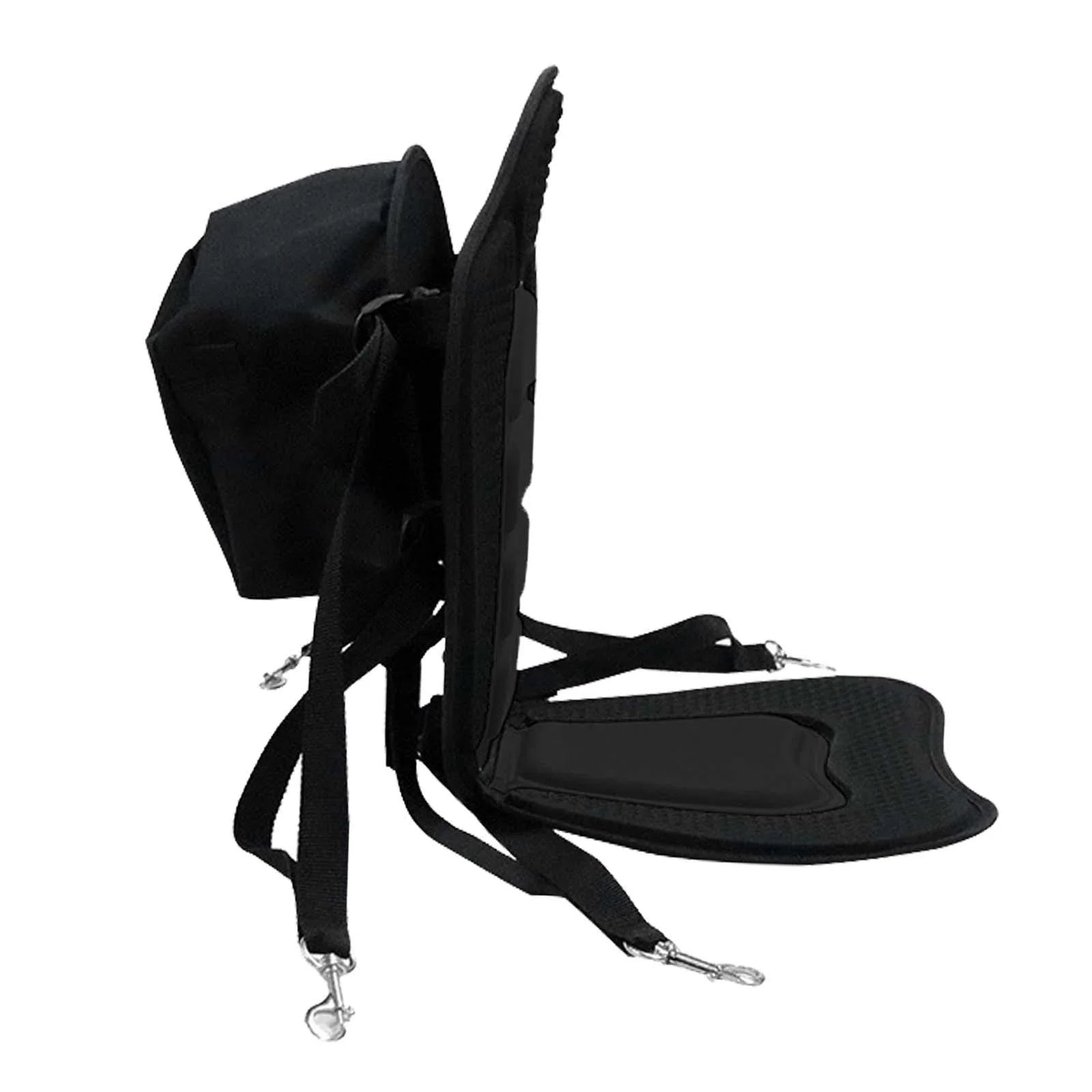 Black Kayak Seat Cushion with Detachable Backrest and Bag Y394