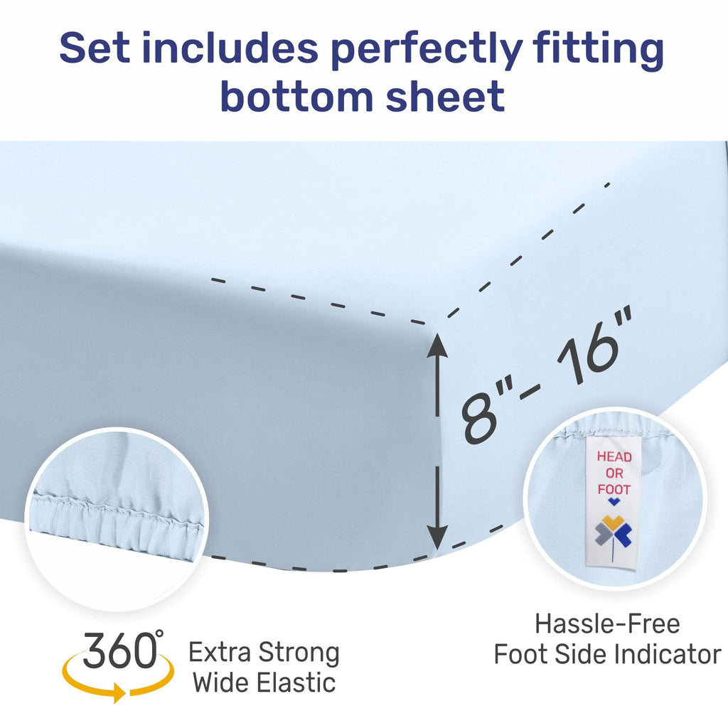 Ivory Split King 100% Cotton Sateen Sheets Set S39823