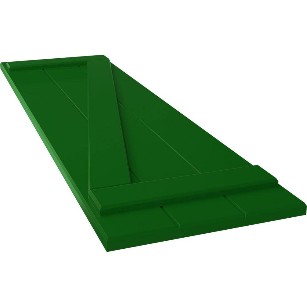 16 1/8x22W x 65x22H PVC Three Board Joined Board-n-Batten Shutters Q4928