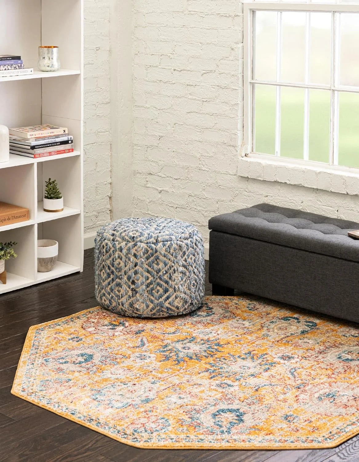 Yellow Octagon Rug H316341