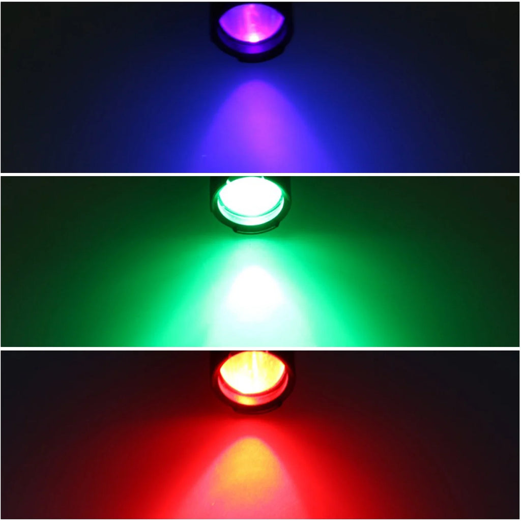 Zoomable Green Red UV Flashlight Black Light Tactical Torch T7254