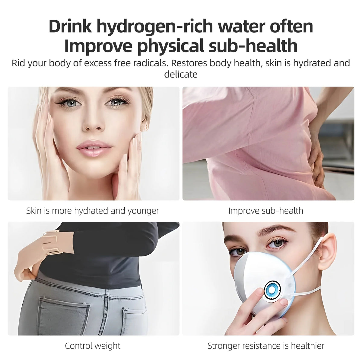 Hydrogen Water Generator Bottle with SPE PEM Technology D3378