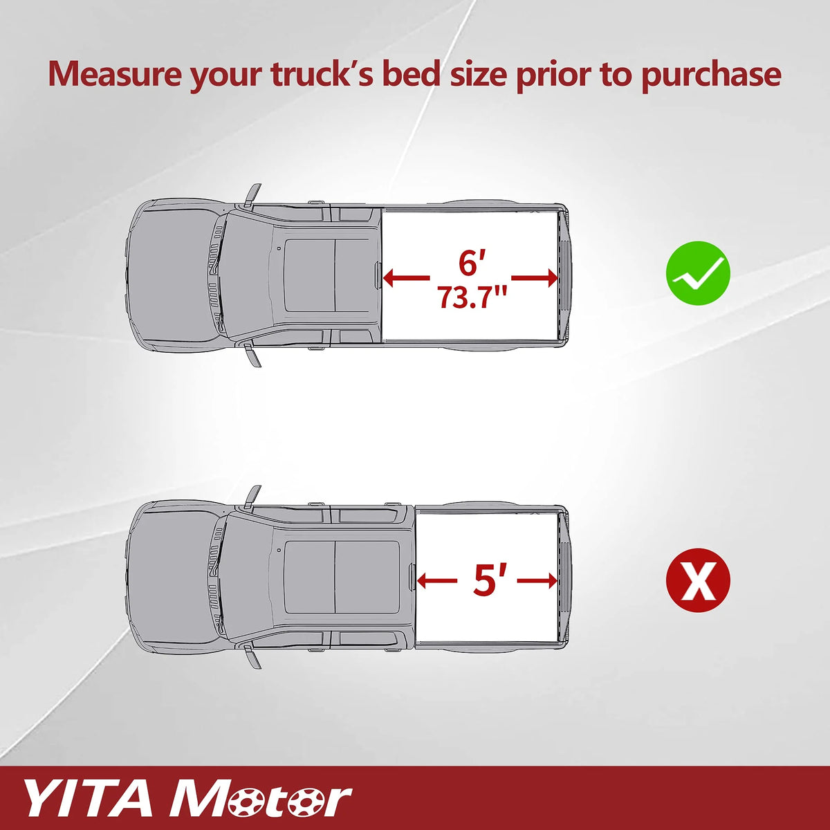 6 ft Soft Tri Fold Truck Bed Tonneau Cover C31259