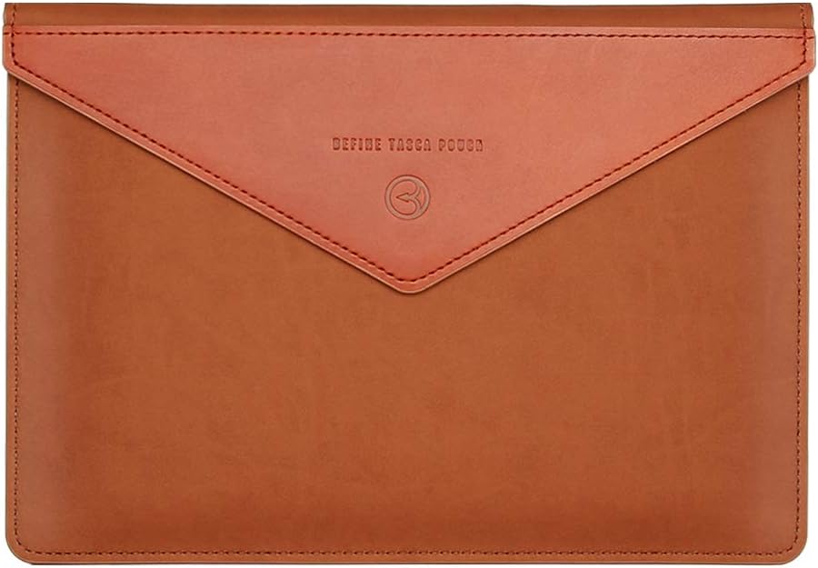 13 inch Leather Tasca Sleeve with Pu Inner Suede for iPad Pro & MacBook Pro (Dark Tan) T445613