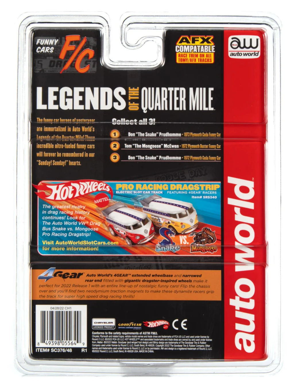 Black HO Scale Slot Car U89787
