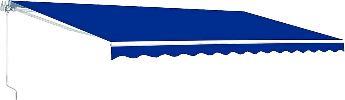 12 x 10 Feet Blue Retractable Patio Awning M2114