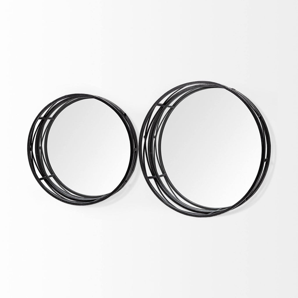 Black Metal Tray (Set of 2) E563306
