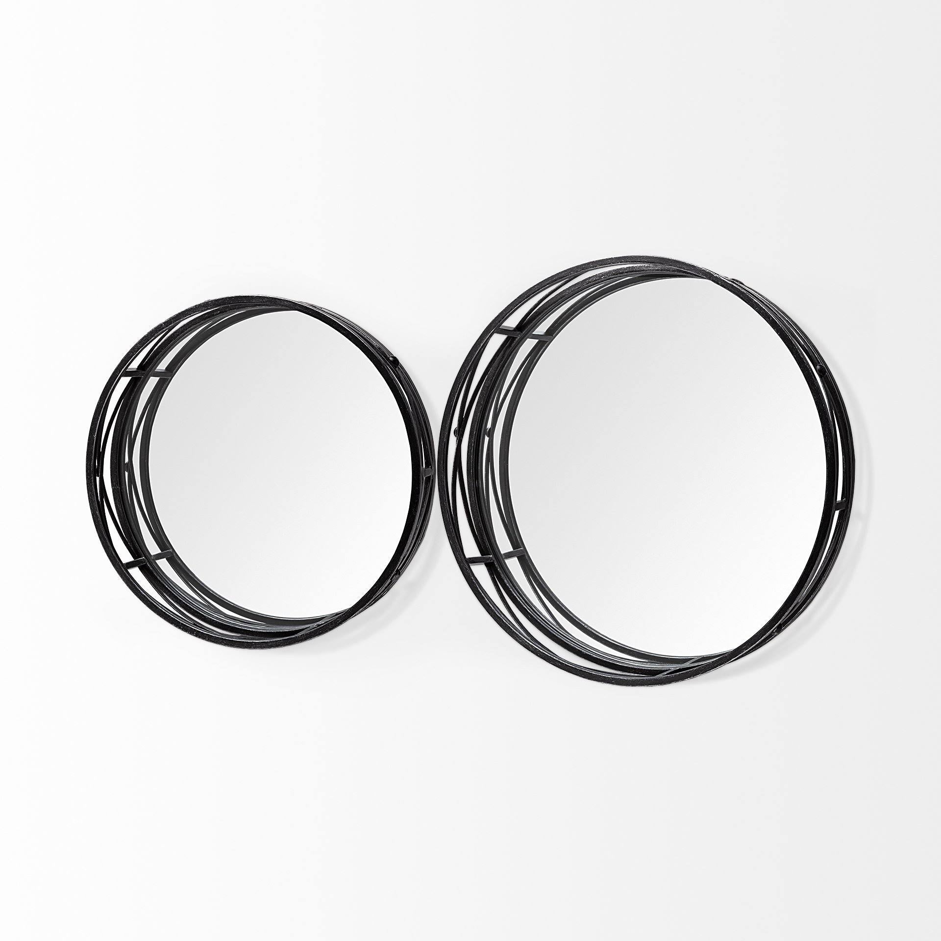 Black Metal Tray (Set of 2) E563306