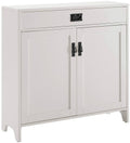 Distressed White Accent Cabinet D860